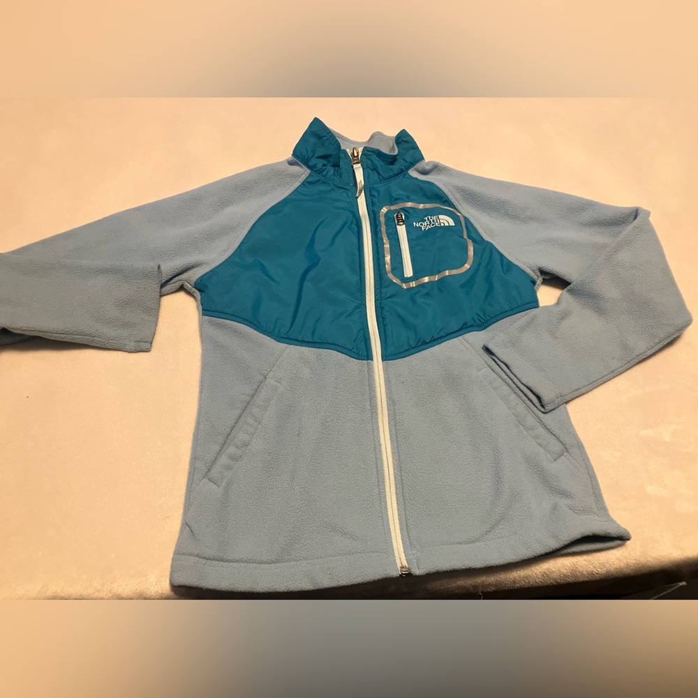 The North Face Kids Blue Fleece Jacket - Picture 1 of 7